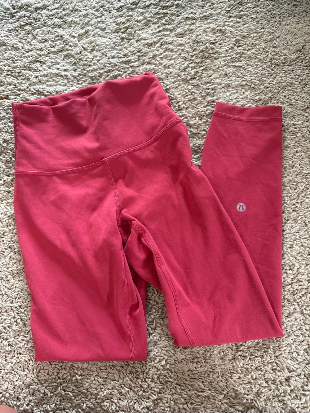 lululemon pink/red Wunder train Leggings